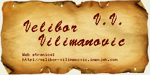 Velibor Vilimanović vizit kartica